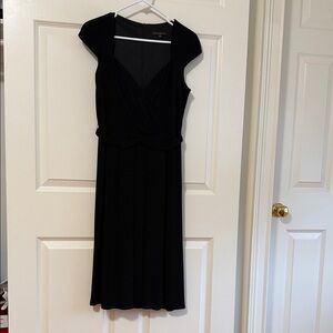 David Meister Classic Black Midi Dress